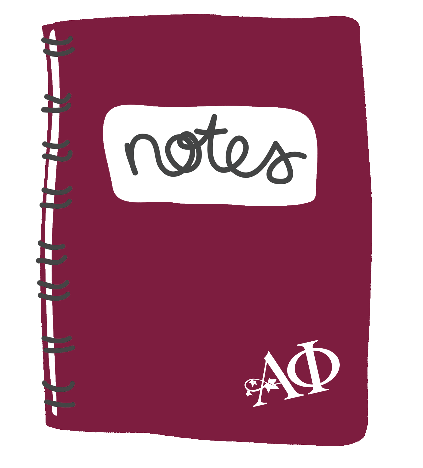 Notebook Alpha Phi Sorority Sticker 