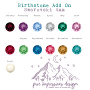 Anchor Coordinate Necklace With Birthstone