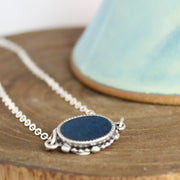Oval Blue Azurite Necklace