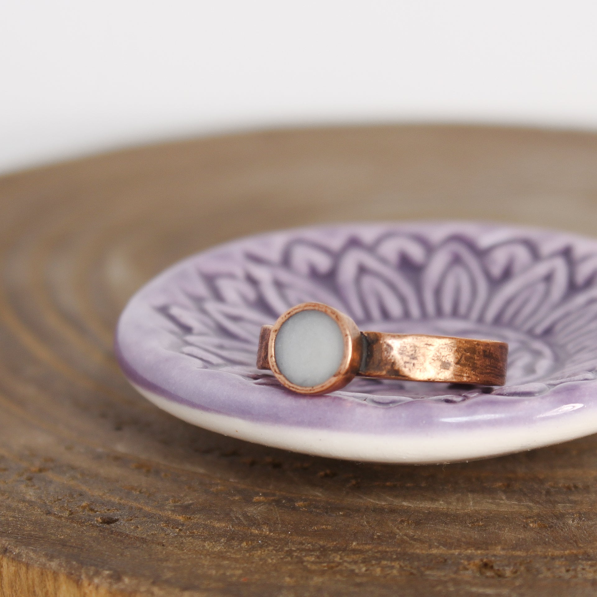 Selenite Ring Copper
