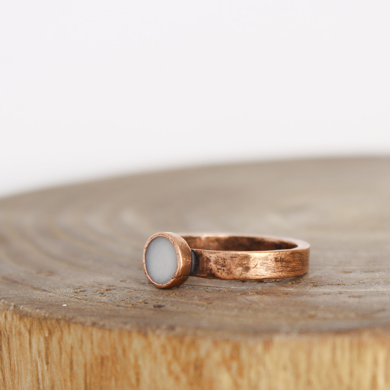 Selenite Ring Copper
