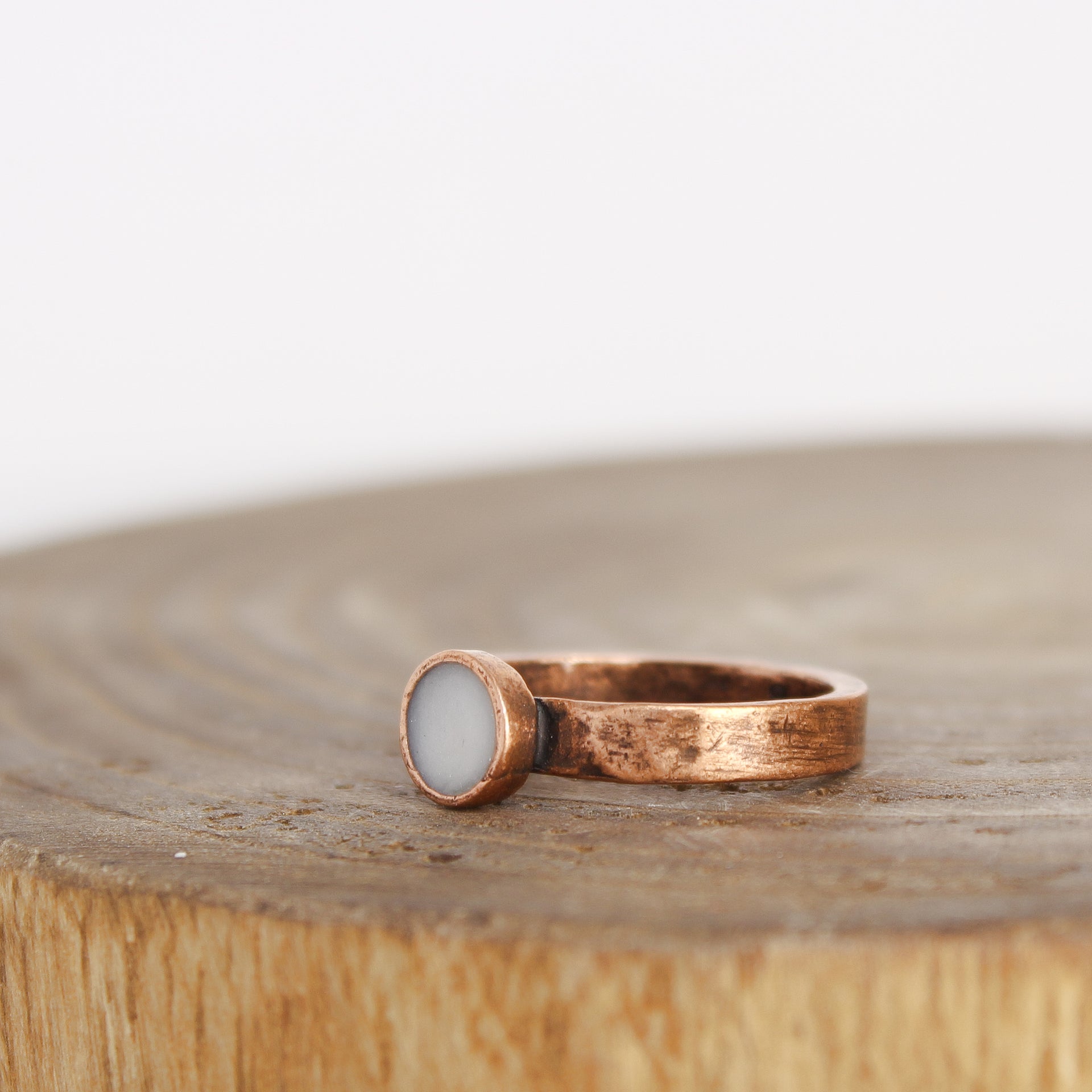 Selenite Ring Copper