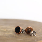 Black Tourmaline Earrings Copper