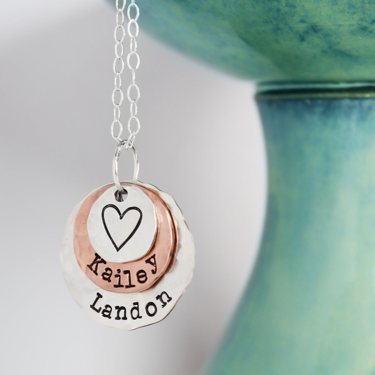 Silver & Copper Mother Necklace