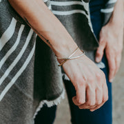 Hammered Silver Cuff Skinny 