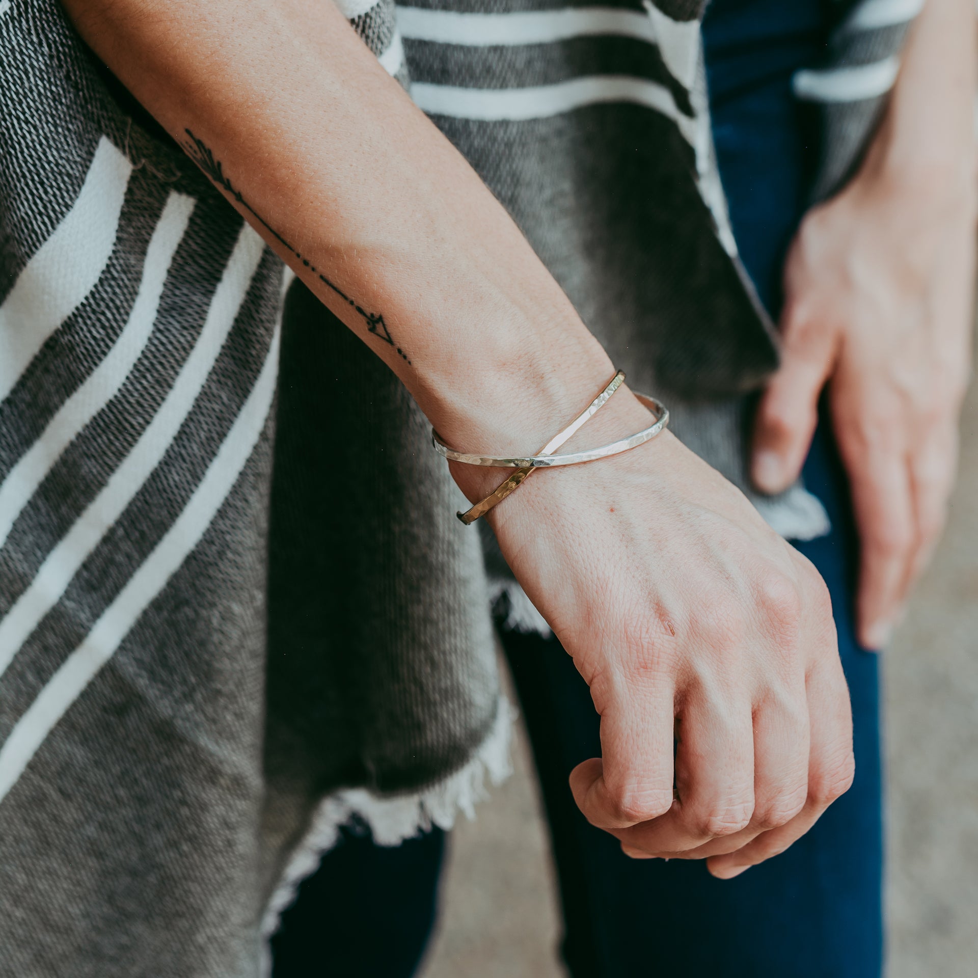 Hammered Silver Cuff Skinny