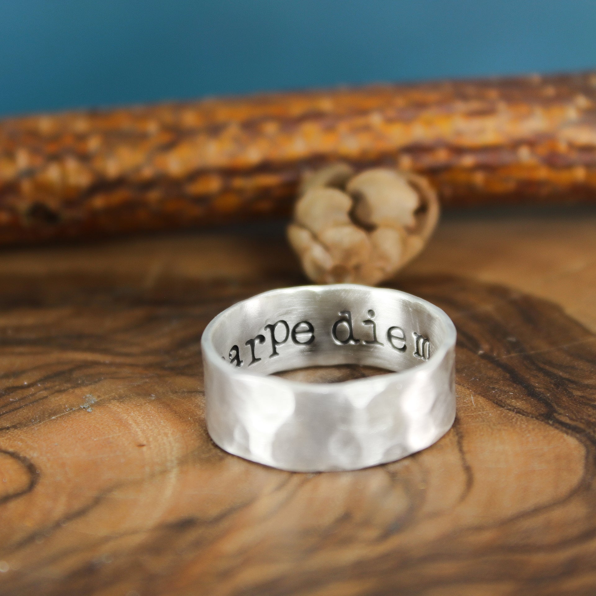 Silver Carpe Diem Ring 