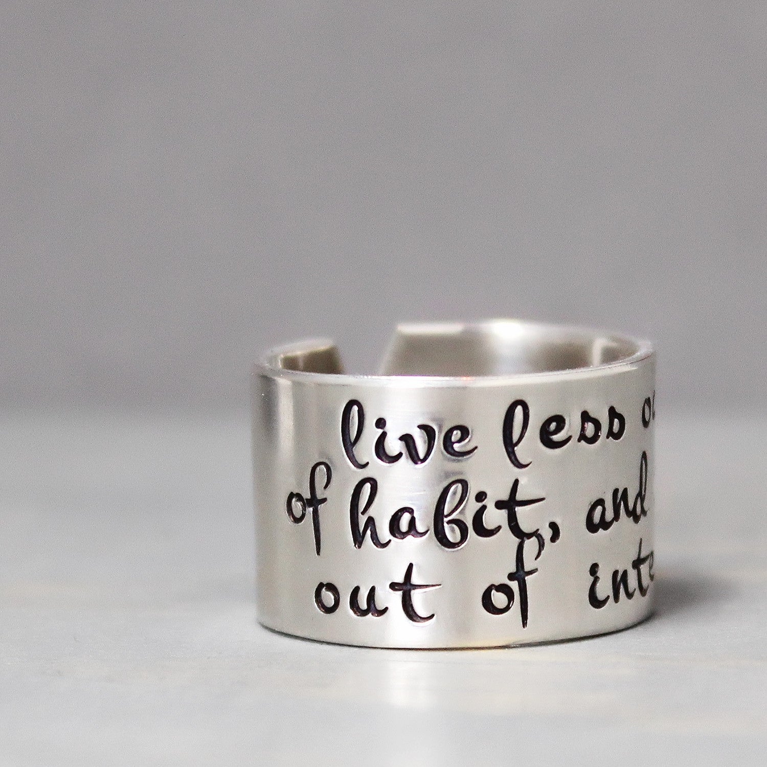 Silver Habit Inspiration Ring 