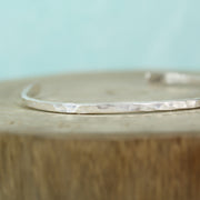 Hammered Silver Cuff Skinny 