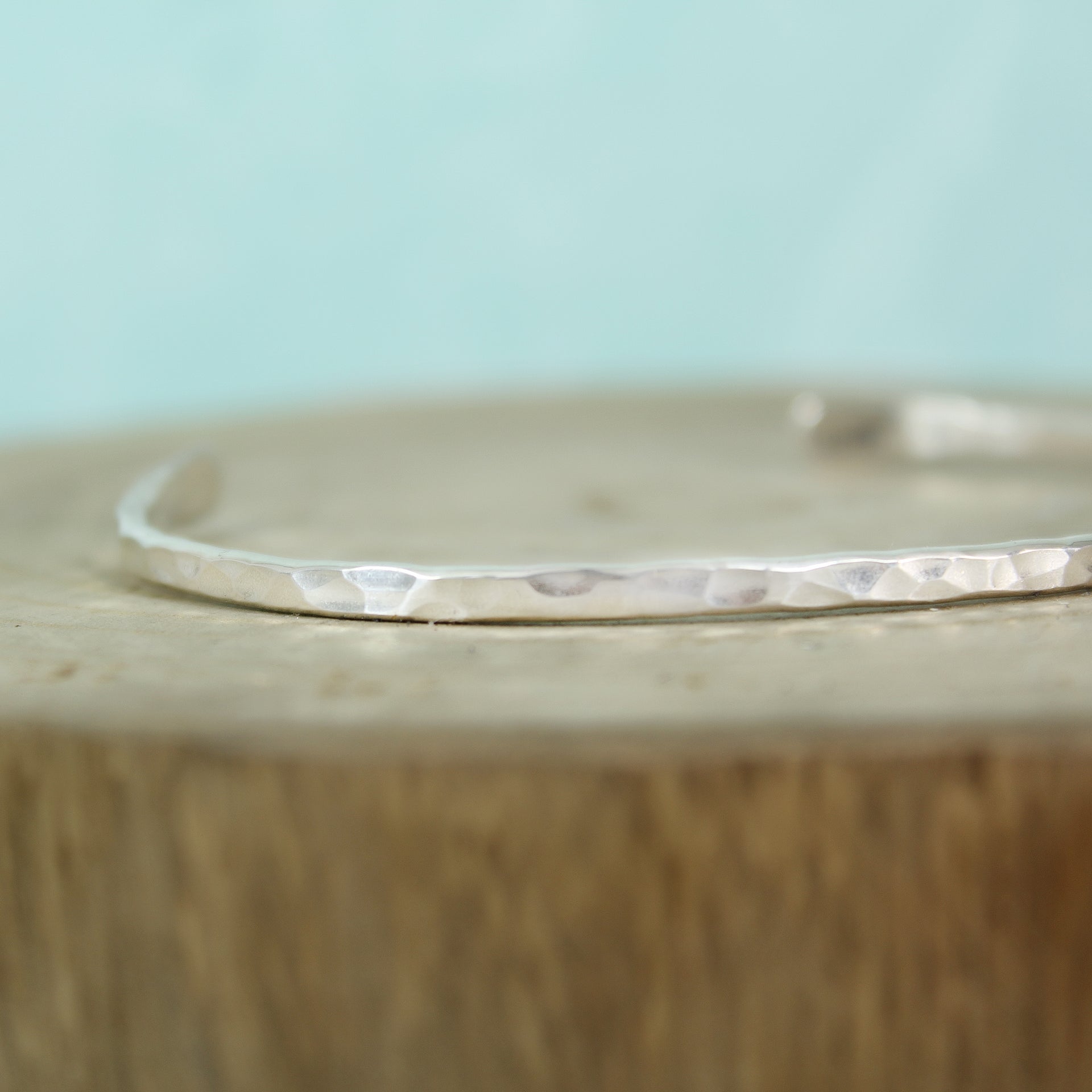 Hammered Silver Cuff Skinny