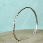 Hammered Silver Cuff Skinny 