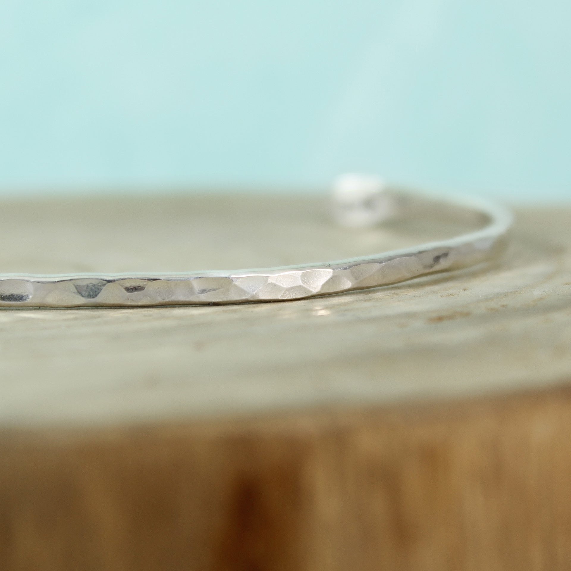 Hammered Silver Cuff Skinny