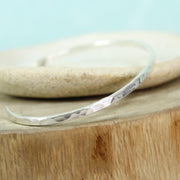 Hammered Silver Cuff Skinny 