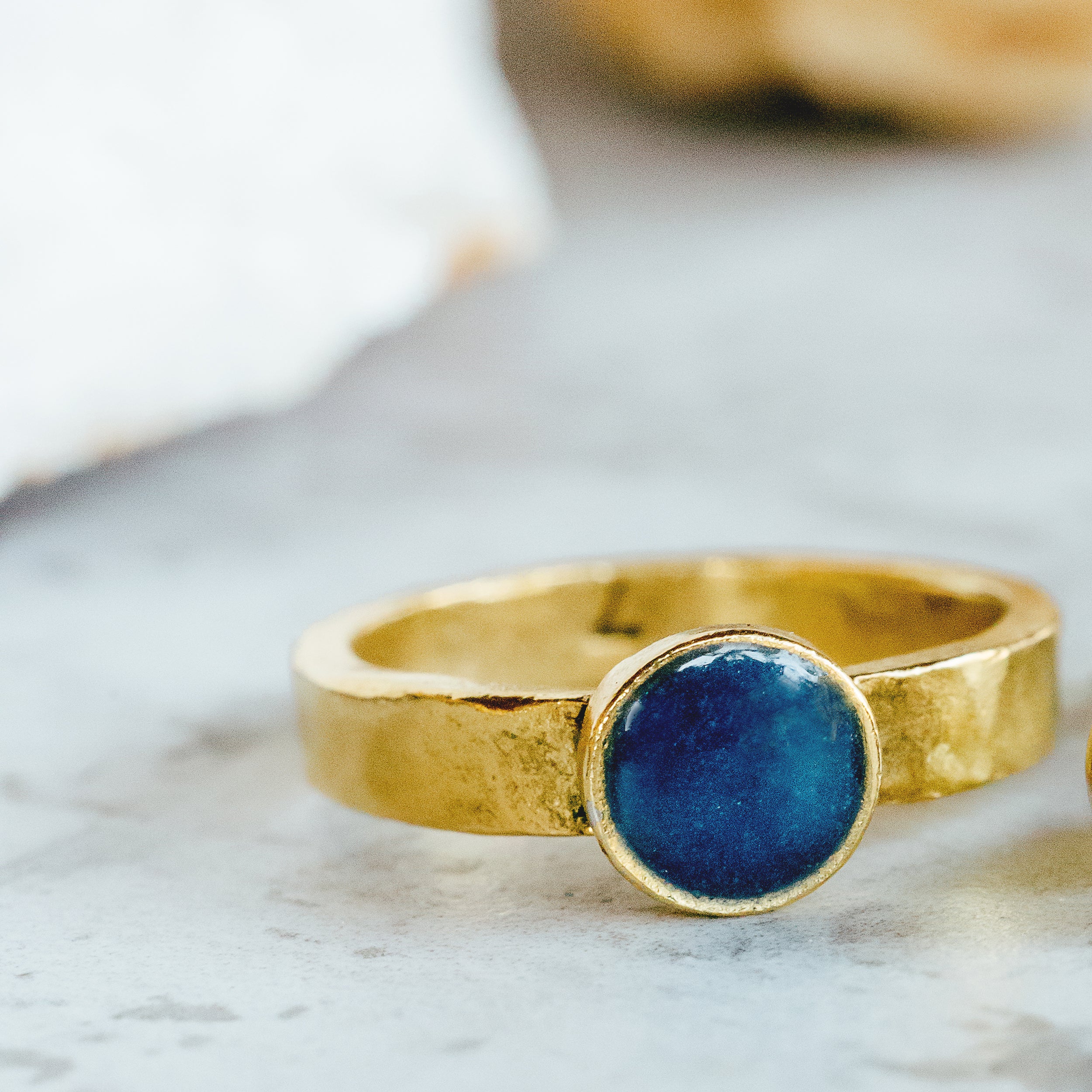 Lapis Lazuli Gemstone Ring, Gemstone Stacking Rings