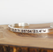 Skinny Coordinate Cuff Silver