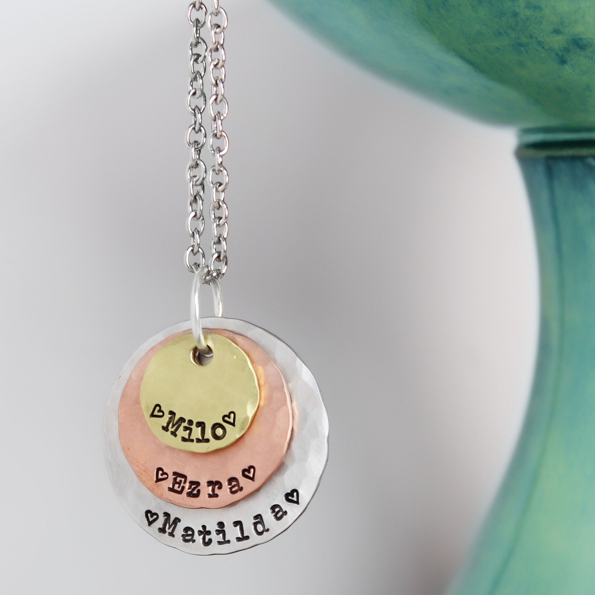 Mixed Metal Mother Necklace