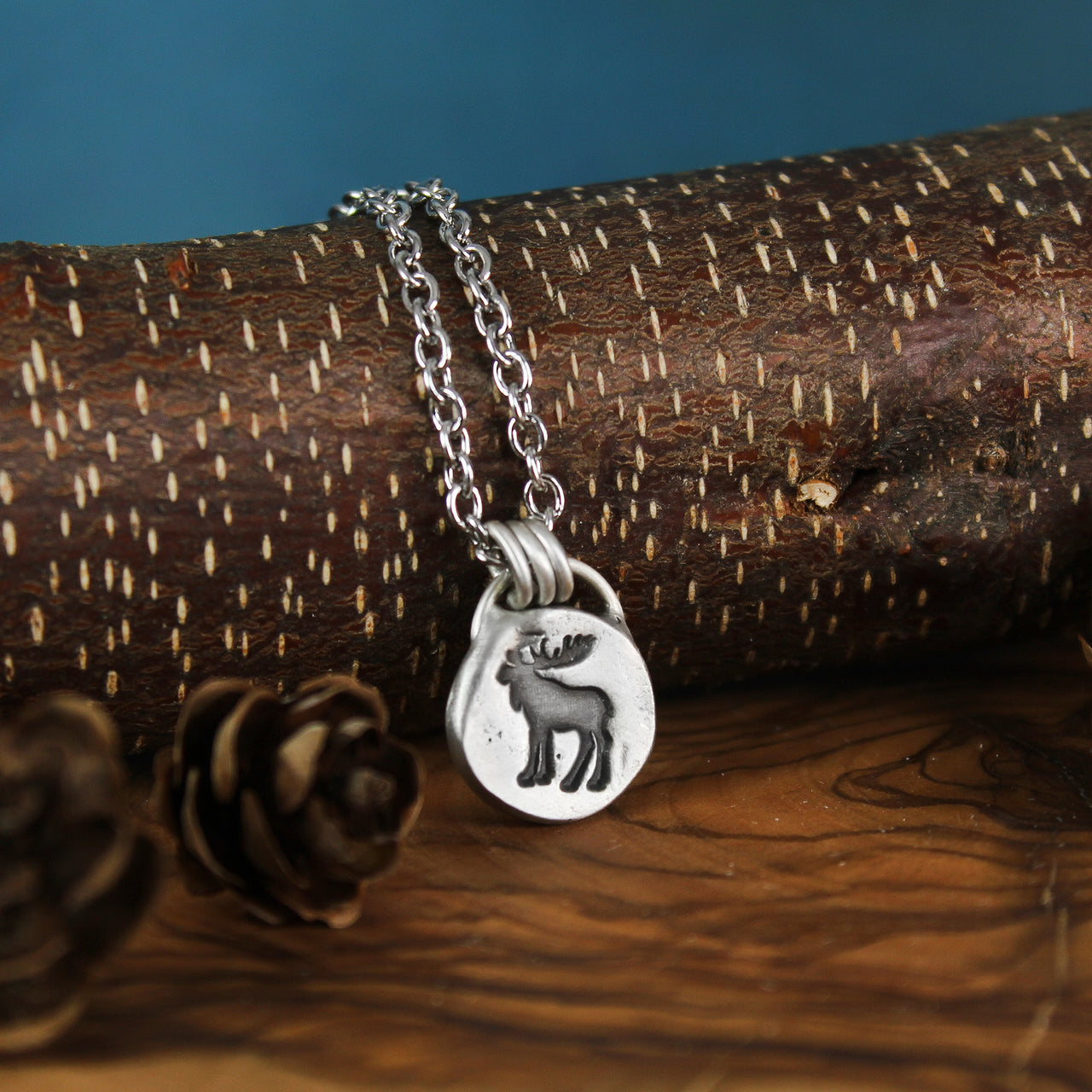 Pebble Moose Pendant