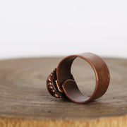 Large Selenite Ring Copper