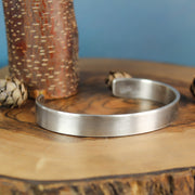 Wide Silver Cuff Oxidized 3/8"