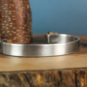 Wide Silver Cuff Oxidized 3/8"