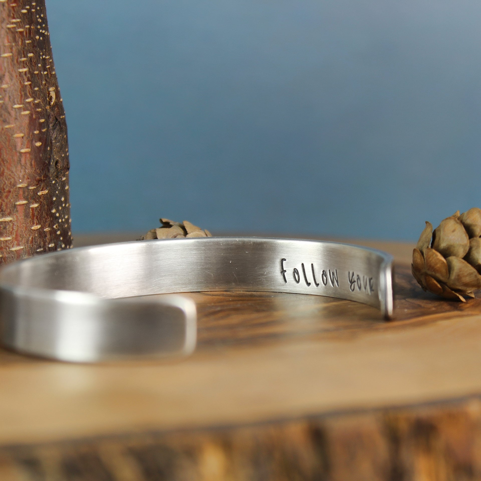 Wide Silver Cuff Oxidized 3/8"