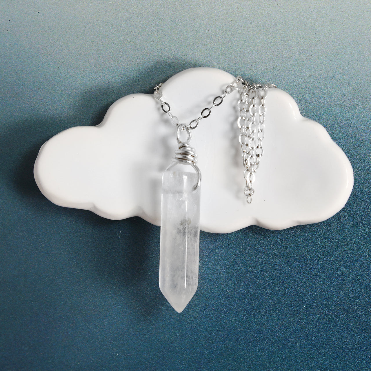 Quartz Point Silver Pendant 