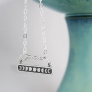 Silver Moon Phase Necklace 