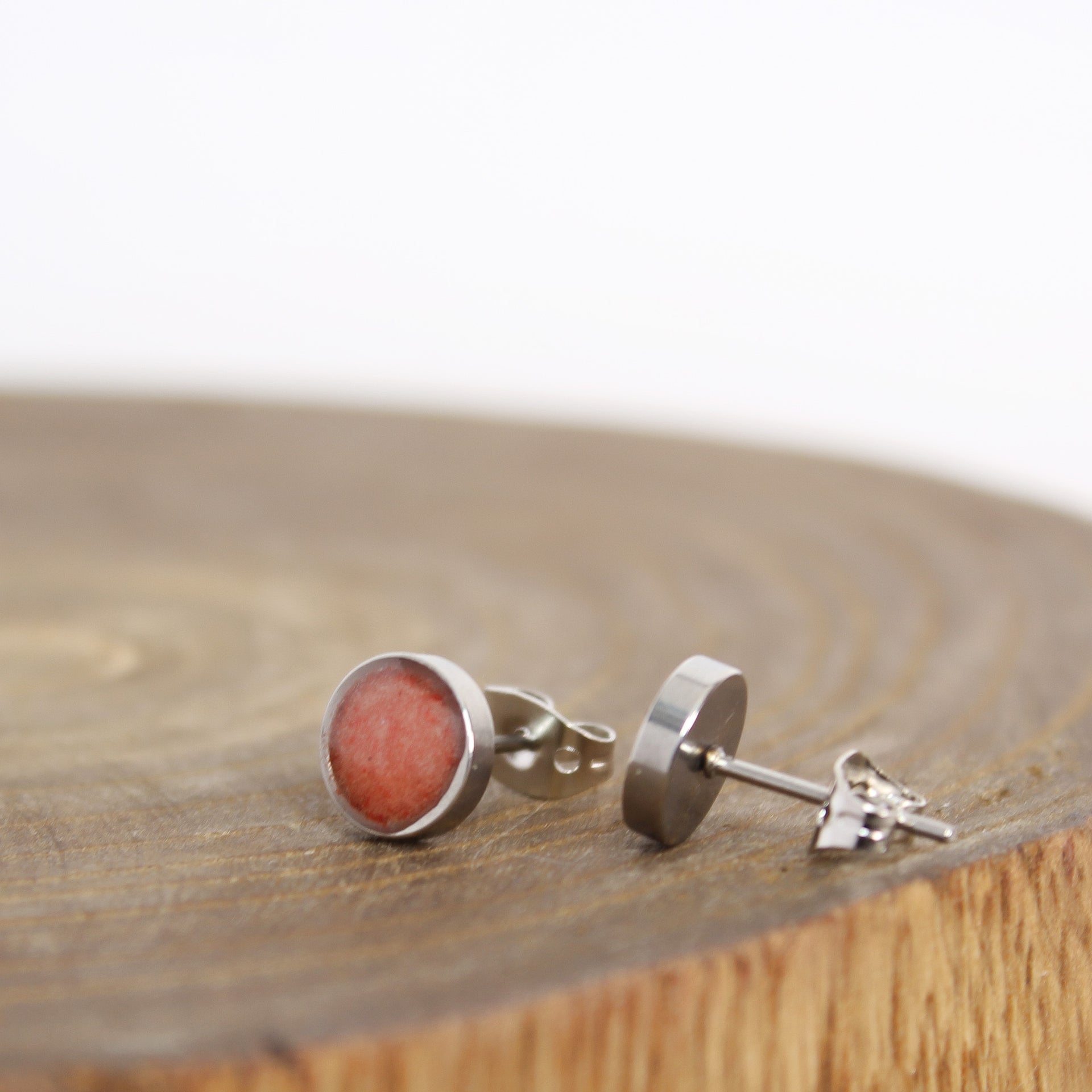 Red Coral Earrings