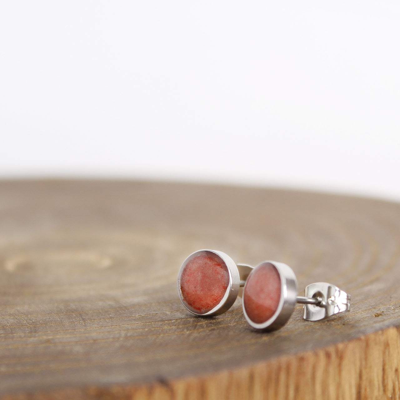 Red Coral Earrings