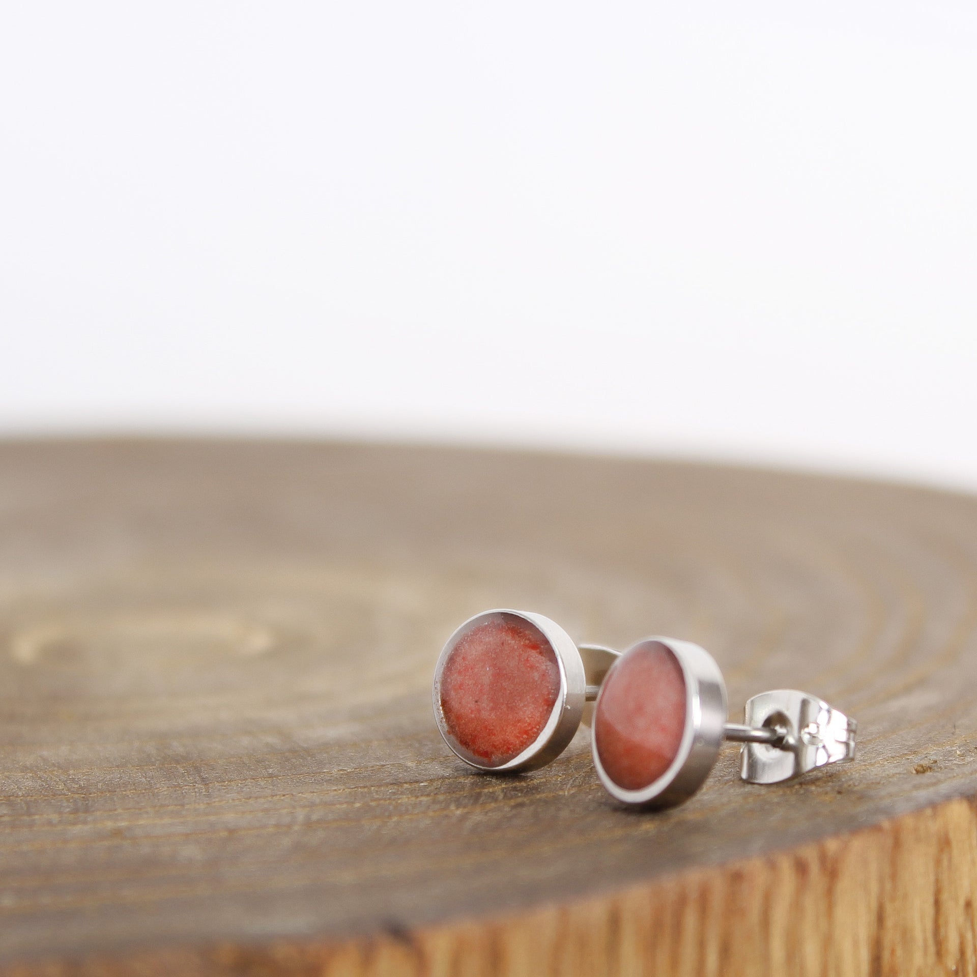 Red Coral Earrings