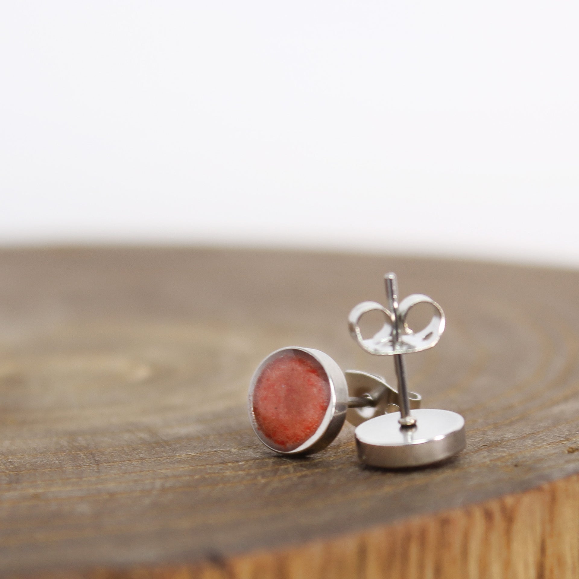 Red Coral Earrings