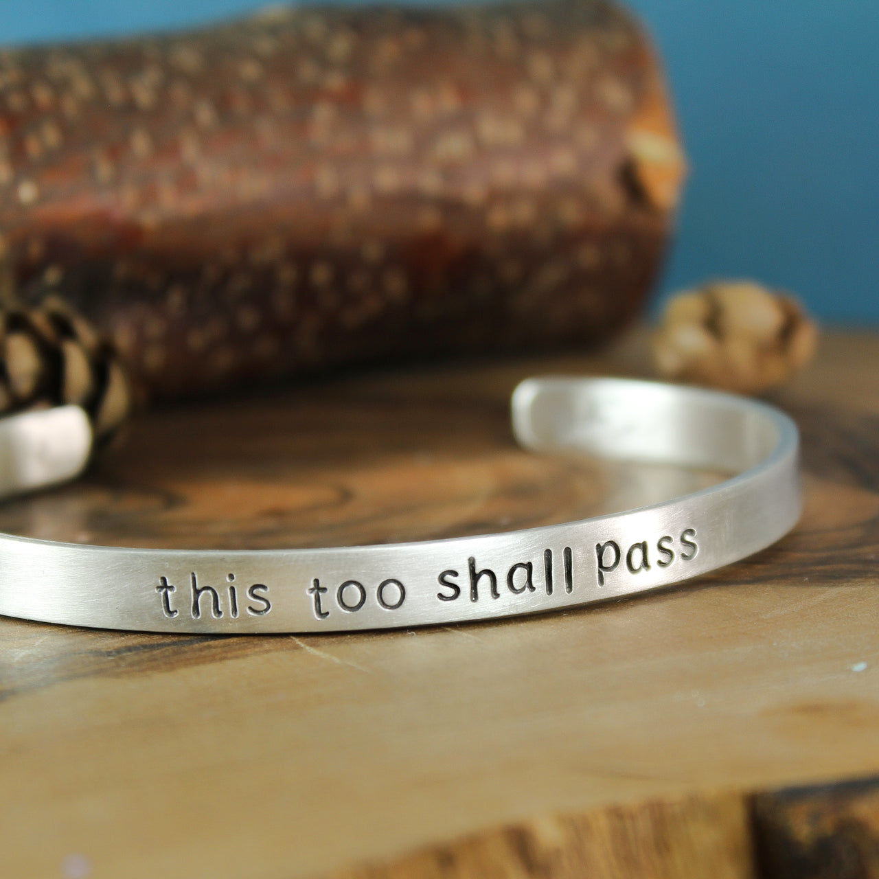 Silver This Too Shall Pass Cuff