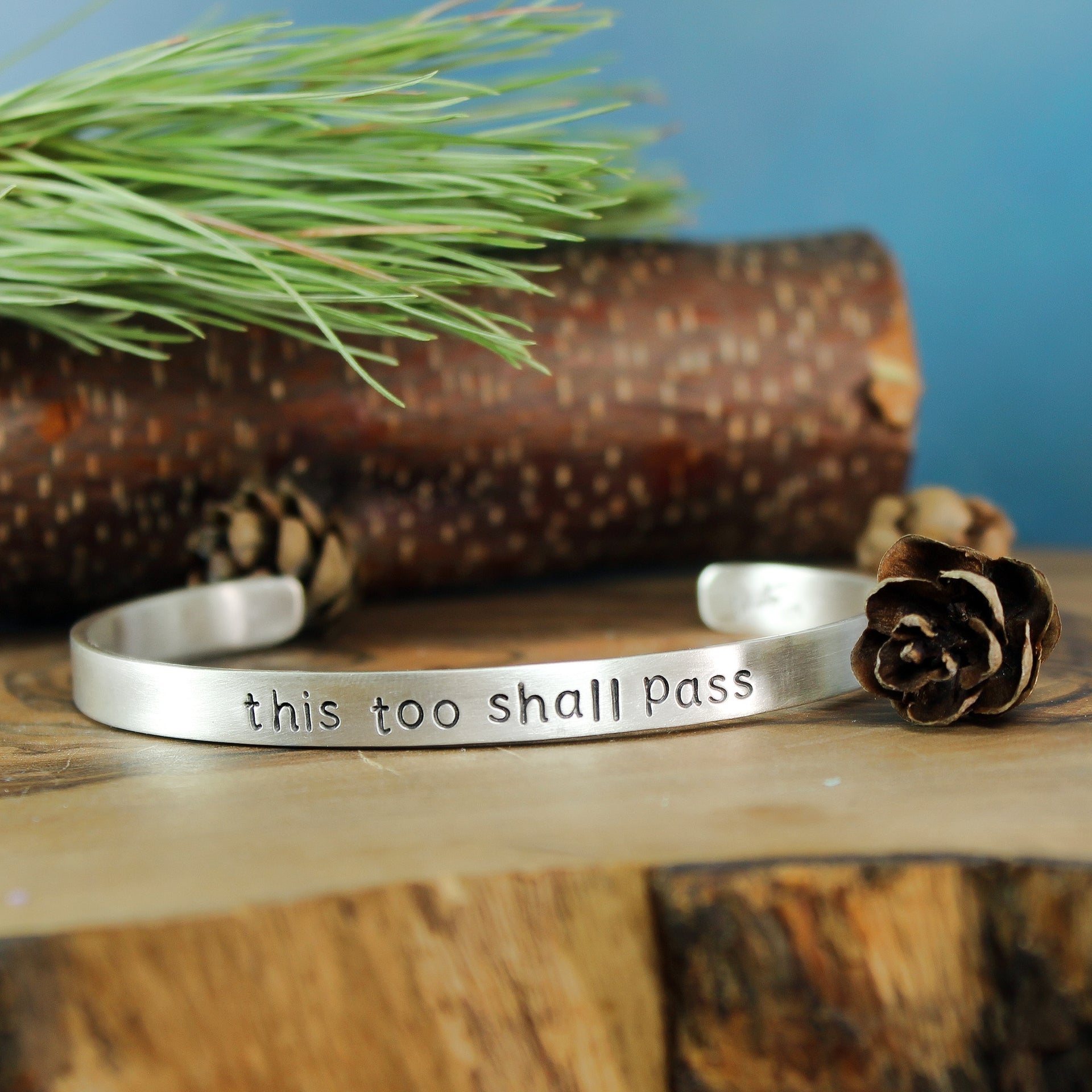 Silver This Too Shall Pass Cuff