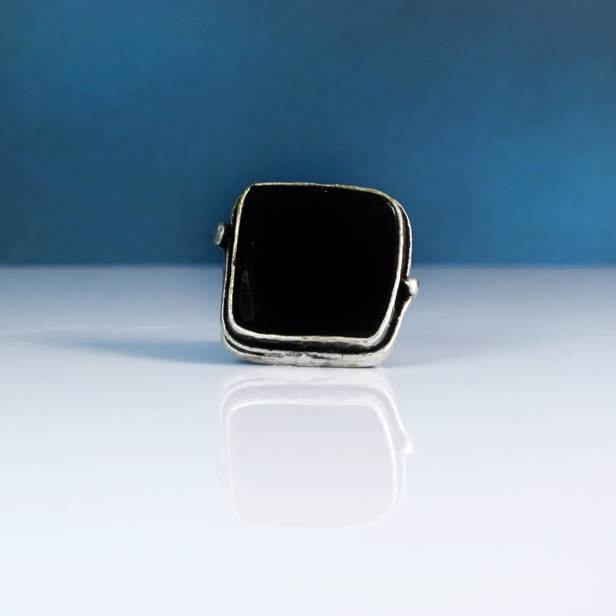 Black Tourmaline Ring Square