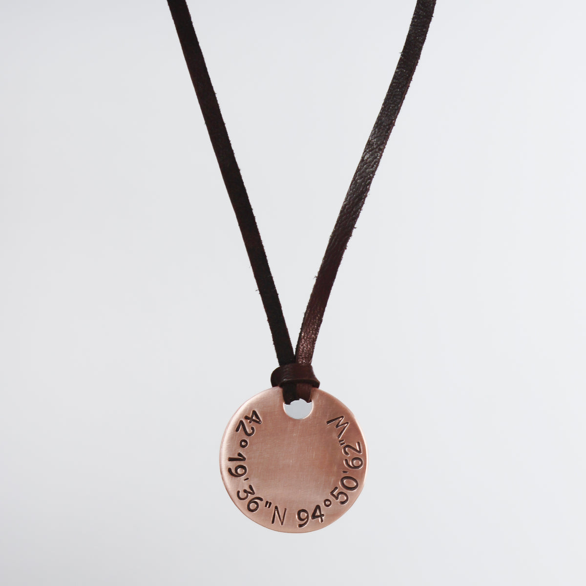 Copper Coordinate Necklace