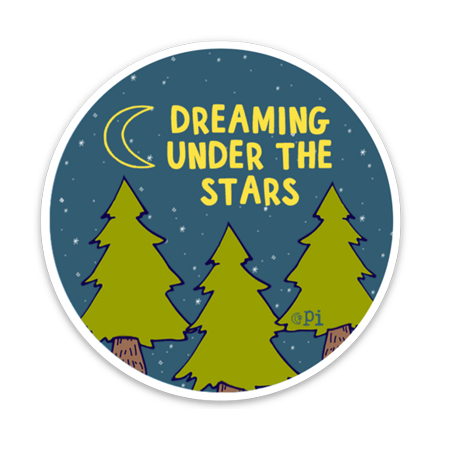 Dreaming Under the Stars Sticker Large