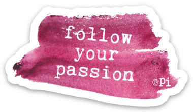 follow your passion sticker
