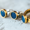 Gold and Lapis Lazuli Ring and Earring Set