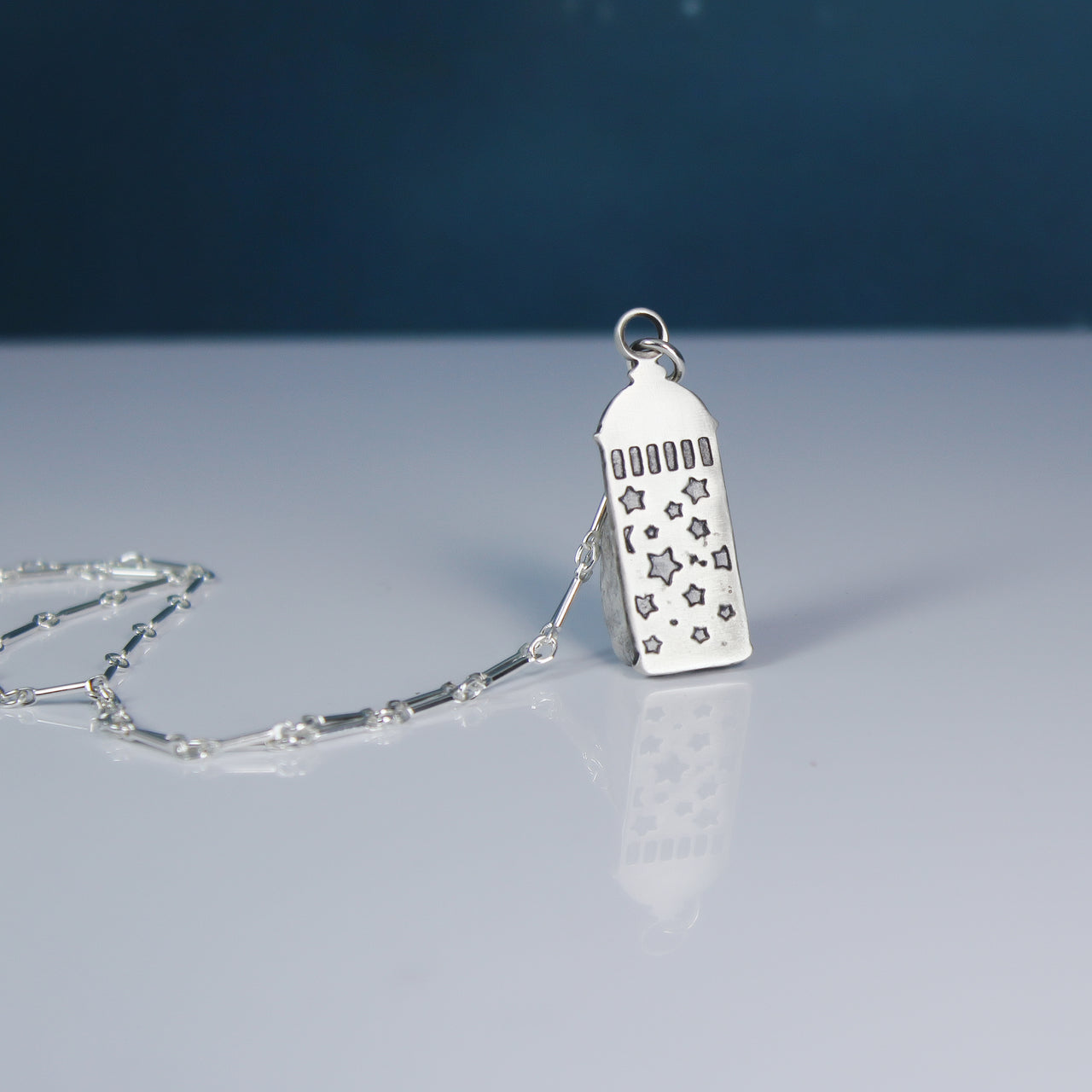 Silver Lantern Necklace