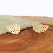 Brass Stud Earrings With Sunshine holes 