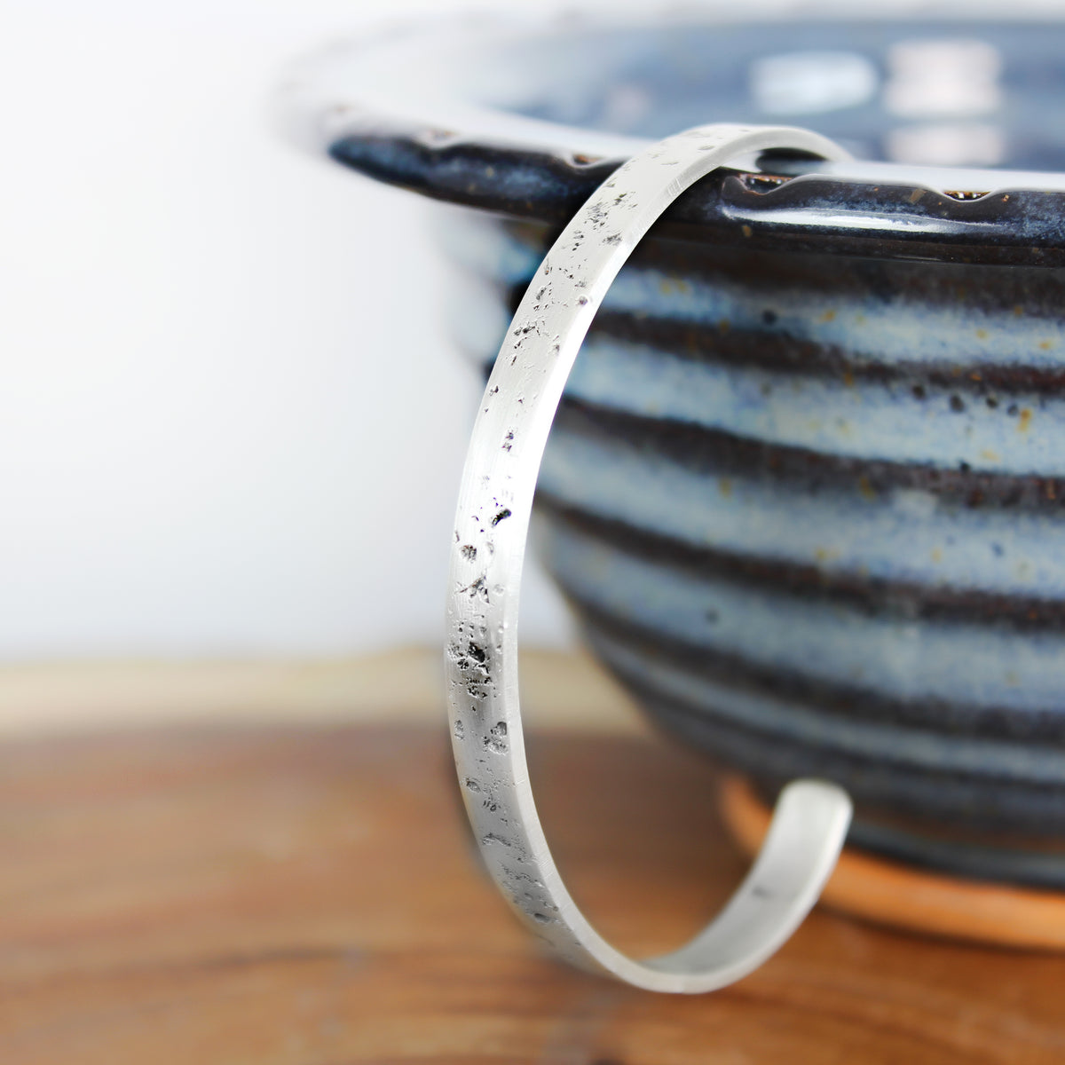 Sterling Silver Textured Cuff Bracelet