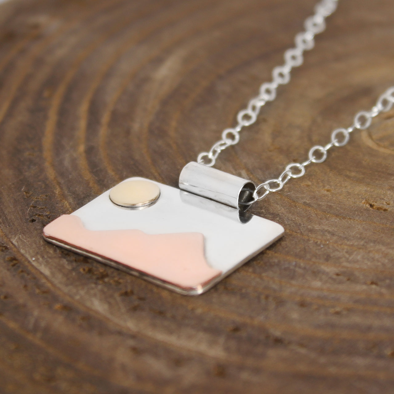 Mountain Necklace Copper & Silver 