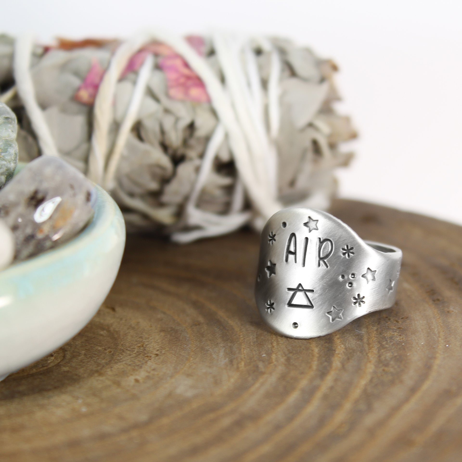 Air Element Ring Handmade Ring for Aquarius, Libra, and Gemini.