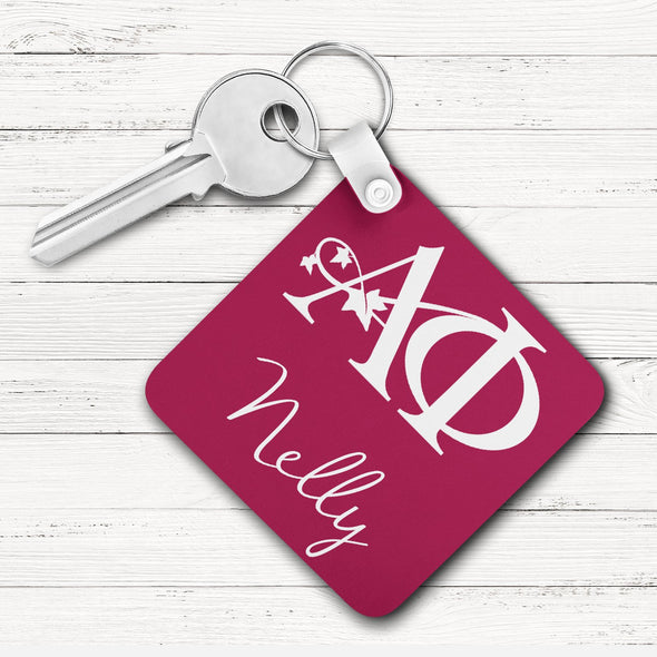 Alpha Phi Square Key Chain 