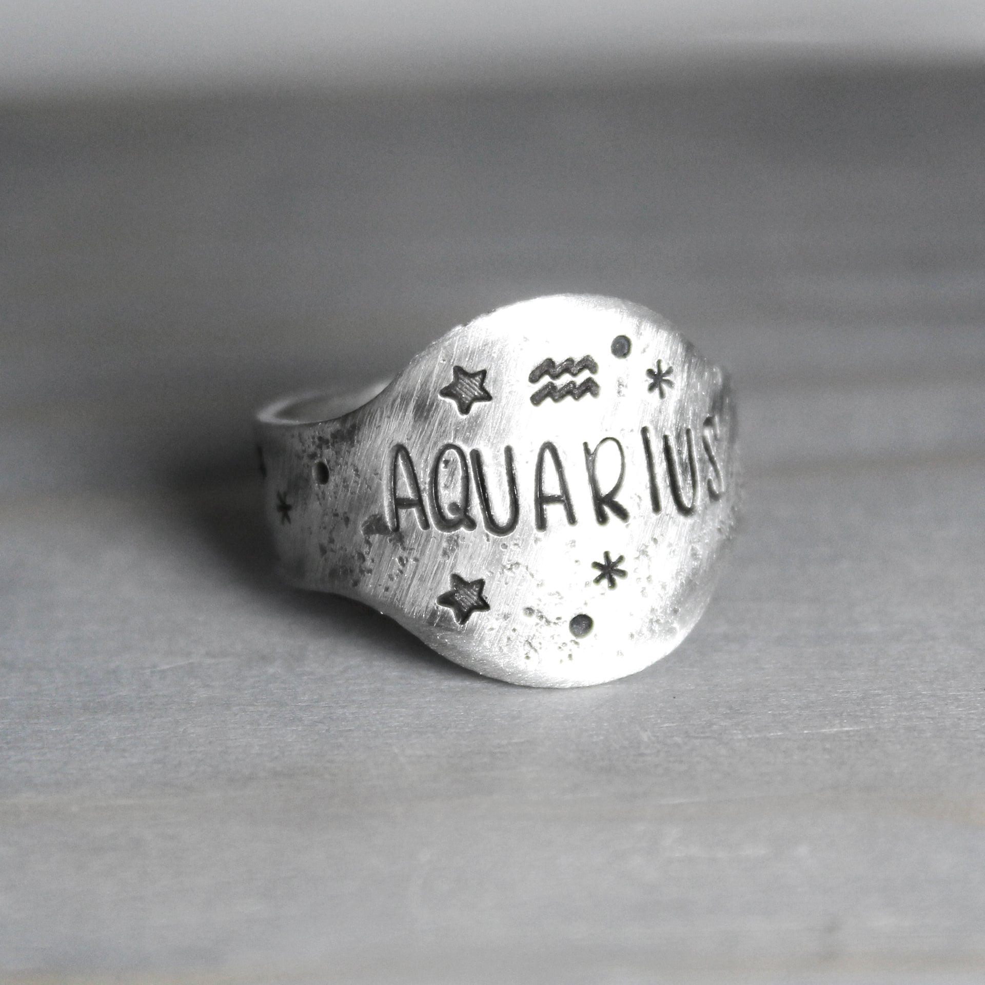 Aquarius Zodiac Ring 