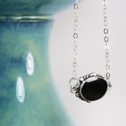 Oval Black Tourmaline Necklace 