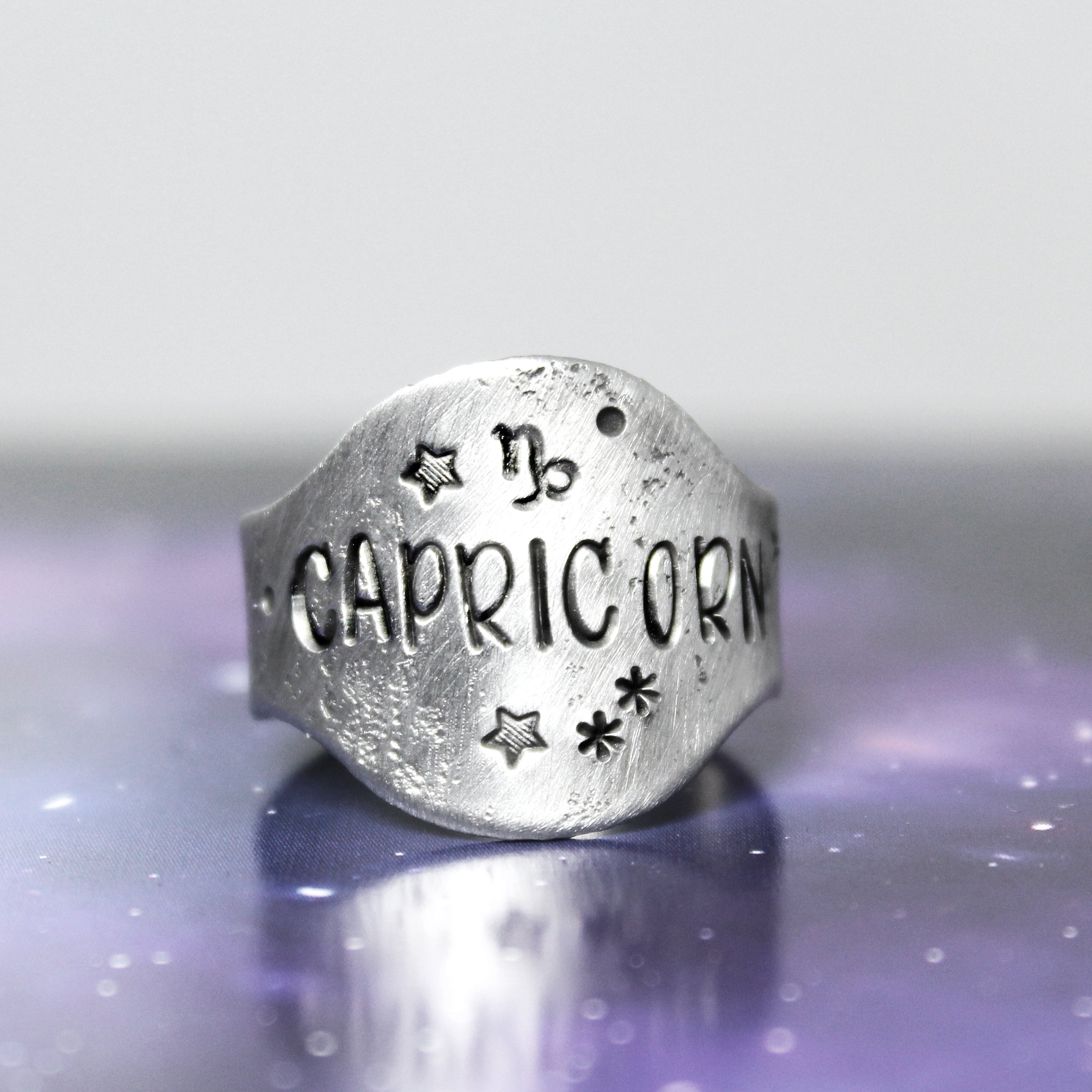 Capricorn Zodiac Ring | Pure Impressions Design