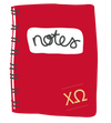 Chi Omega Sticker - Notebook 