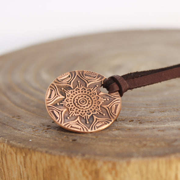 Copper Mandala Necklace 