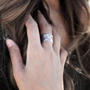 Kappa Kappa Gamma Floral Textured Ring 